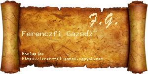 Ferenczfi Gazsó névjegykártya